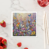 楽園の蝶たち - 色とりどりの野の花 スタンダードカクテルナプキン (インサイチュ)