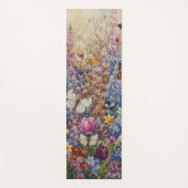 楽園の蝶たち - 色とりどりの野の花  ヨガマット (正面)