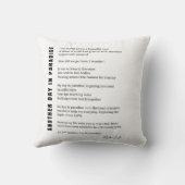 楽園の詩の別の日白黒芸術 クッション (裏面)