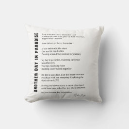 楽園の詩の別の日白黒芸術 クッション