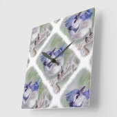 楽園の青い鳥 スクエア壁時計 (傾斜)