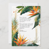 楽園の鳥たちの至福 招待状 (裏面)