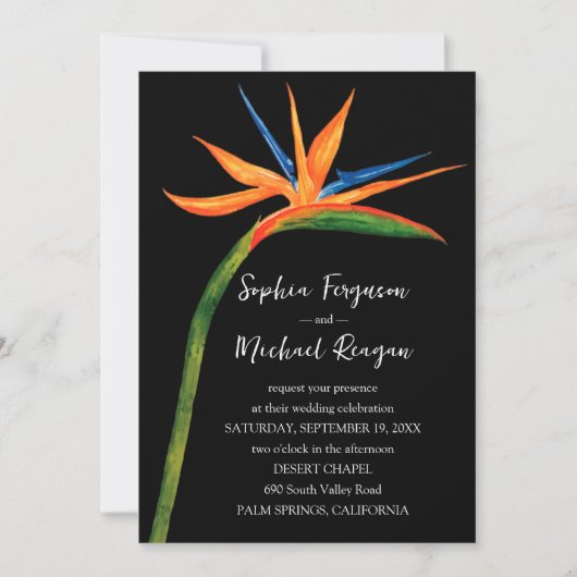 楽園の鳥たち結婚 招待状 (正面)