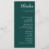 楽園の鳥の至福ザ・ドリンク メニュー (正面)