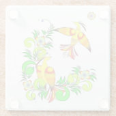 楽園の鳥 ガラスコースター (裏面)