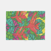 楽園の鳥 フリースブランケット (正面(横))