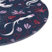 楽園の鳥：開花ヴィンテージパターン。 カッティングボード (角)