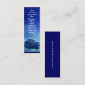 楽園は図書館の小型しおりです スキニー名刺 (正面/裏面)