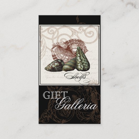 楽園は黒いクリーム-ギフト店ビジネス--を殻から取り出します 名刺 (正面)