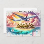 楽園へ逃げろ。 ポストカード (正面/裏面)