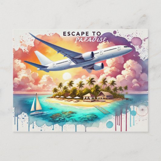 楽園へ逃げろ。 ポストカード (正面)