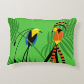 楽園カラフルの鳥 アクセントクッション (裏面)