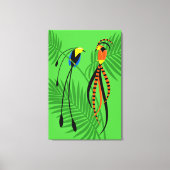 楽園カラフルの鳥 キャンバスプリント (正面)