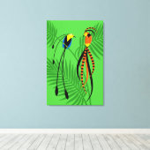 楽園カラフルの鳥 キャンバスプリント (インサイチュ (ウッドフロア))