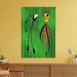 楽園カラフルの鳥 キャンバスプリント