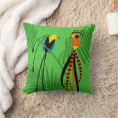 楽園カラフルの鳥 クッション (ブランケット)