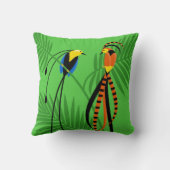 楽園カラフルの鳥 クッション (裏面)