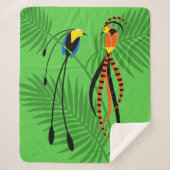 楽園カラフルの鳥 シェルパブランケット (正面)