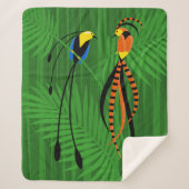 楽園カラフルの鳥 シェルパブランケット (正面)