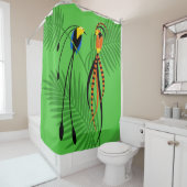 楽園カラフルの鳥 シャワーカーテン (インサイチュ)