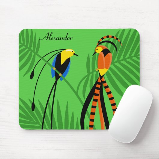 楽園カラフルの鳥 マウスパッド (マウス)