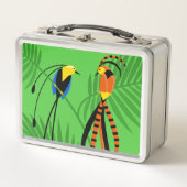 楽園カラフルの鳥 メタルランチボックス (正面)