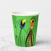 楽園カラフルの鳥 紙コップ (正面)