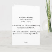 楽園カード-ゴットフリードKellerの引用文への戸口 カード (裏面)