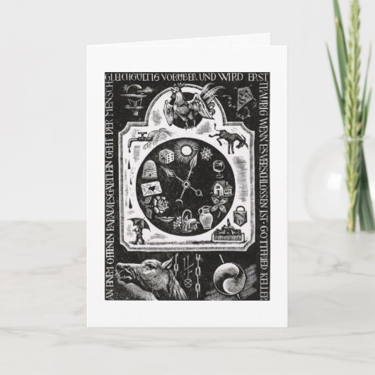 楽園カード-ゴットフリードKellerの引用文への戸口 カード (正面)