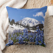 楽園ポイントのレーニア山 クッション (ブランケット)