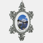 楽園ポイントのレーニア山 スノーフレークピューターオーナメント (左)