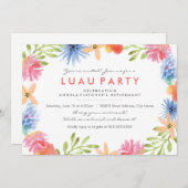 楽園花の退職パーティーの招待 招待状 (正面/裏面)