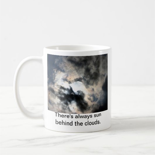 楽天主義のマグ コーヒーマグカップ (左)