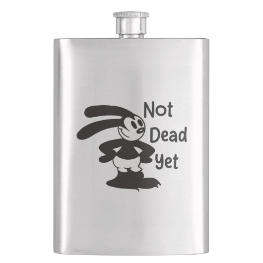 楽天主義哲学者オズワルドかわいいおもしろいヴィンテージ フラスク (正面)