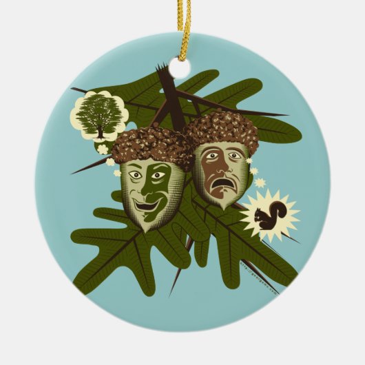 楽天家か厭世家か。 セラミックオーナメント (正面)