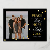 楽天的ムードFOILハッピーニューイヤー葉書 箔シーズンポストカード (正面)