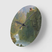 楽師、c.1817 (キャンバスの油) ラウンド壁時計 (傾斜)