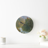 楽師、c.1817 (キャンバスの油) ラウンド壁時計 (ホーム)