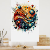 楽曲 – 歌詞抽象芸術10 ポスター (キッチン)