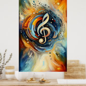 楽曲 – 歌詞抽象芸術11 ポスター (キッチン)