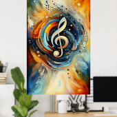 楽曲 – 歌詞抽象芸術11 ポスター (ホームオフィス)