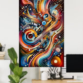 楽曲 – 歌詞抽象芸術12 ポスター (ホームオフィス)