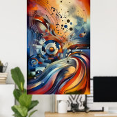 楽曲 – 歌詞抽象芸術13 ポスター (ホームオフィス)