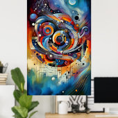 楽曲 – 歌詞抽象芸術17 ポスター (ホームオフィス)