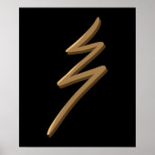 楽癒し霊気シンボル手描きアート ポスター (正面)