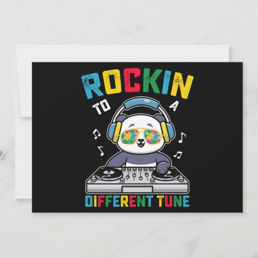 楽節のパンダ違う自閉症の意識に揺れる 招待状 (正面)