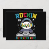 楽節のパンダ違う自閉症の意識に揺れる 招待状 (正面/裏面)