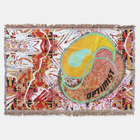 楽観モダン的包帯 スローブランケット (正面)