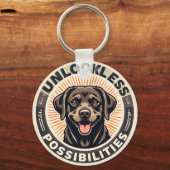 楽観主義と無限の可能性を象徴する犬 キーホルダー (裏面)