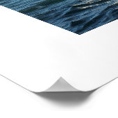 楽観主義のボートが岸に向かって航行 ポスター (角)